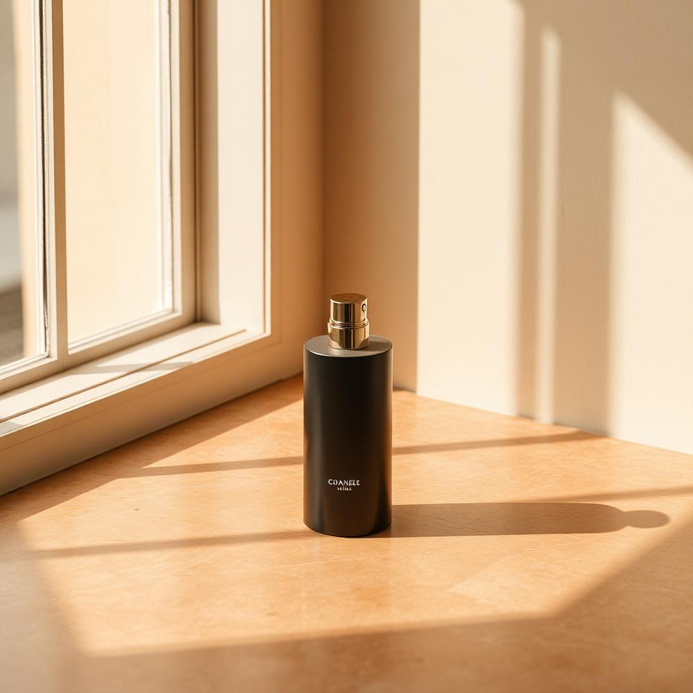 Editorial brand photography of a sculpted product in warm natural light